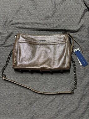 Rebecca Minkoff Metallic Bronze Crossbody with Chain Strap
